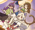 Biten, Enoko and Chiyari on the Reitaisai 21 Story Card